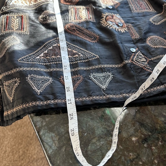 Vintage Chicos 100% Silk Fully Embroidered Jacket. Size 2. 80’s. Golden Girls. - Picture 9 of 13